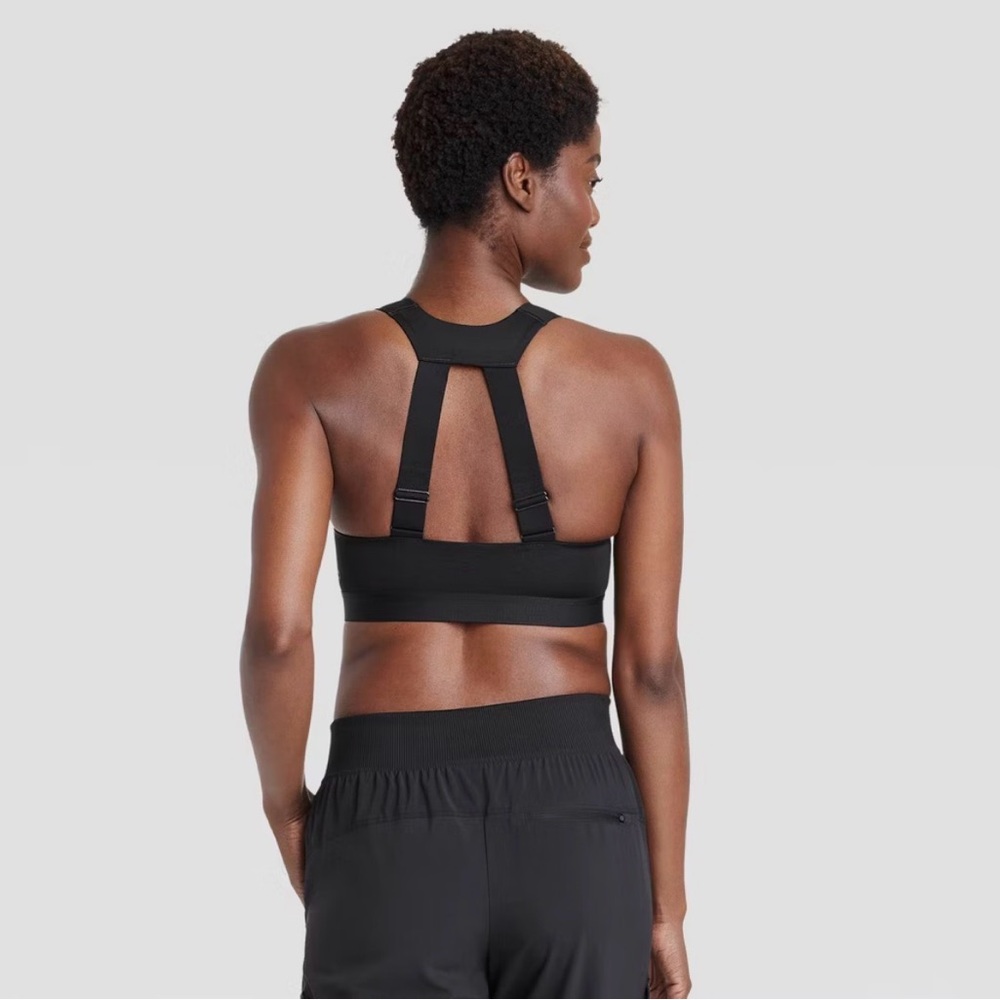 NWT! All In Motion Sports Bra Keyhole Black 36C Women's Sculpt High Support - Picture 2 of 12